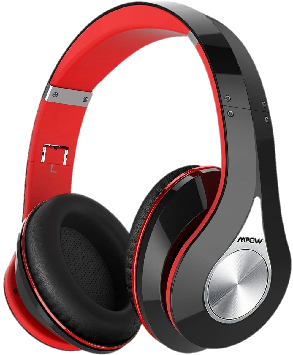 mpow 059 bluetooth headphones: Black & Red