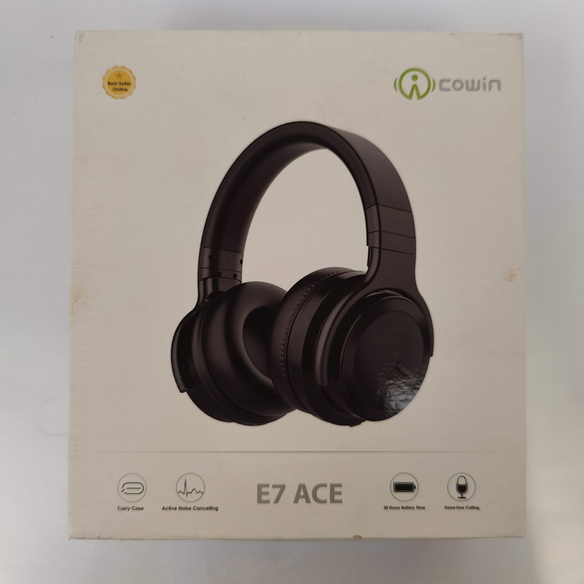 Cowin E7 ACE active noise-cancelling over-ear Bluetooth headphones packet