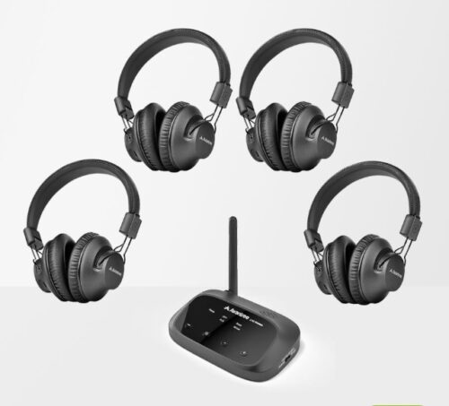 Avantree Quartet multiple 4 Pack wireless headphones with a single transmitter